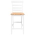 Taburetes de bar 2 uds madera maciza blanca