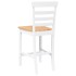Taburetes de bar 2 uds madera maciza blanca