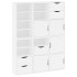 Armarios auxiliares 6 uds ODDA blanco 40x24x79 cm madera