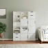 Armarios auxiliares 6 uds ODDA blanco 40x24x79 cm madera