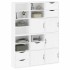 Armarios auxiliares 6 uds ODDA blanco 40x24x79 cm madera