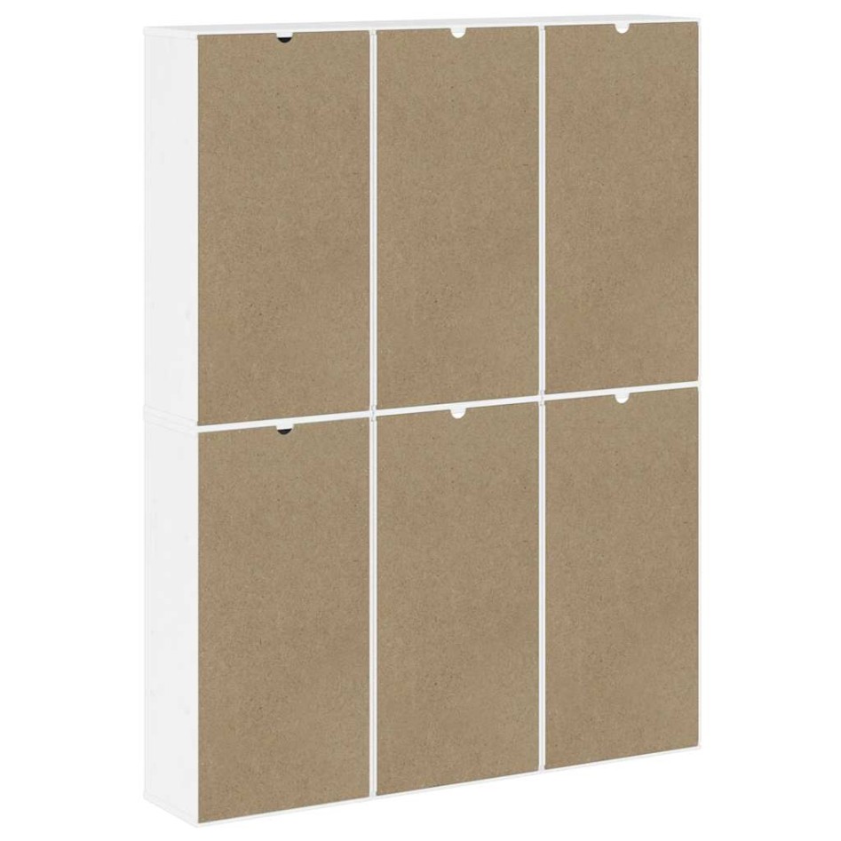 Armarios auxiliares 6 uds ODDA blanco 40x24x79 cm madera