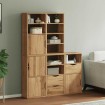 Armarios auxiliares 5 uds ODDA 40x24x79 cm Madera maciza pino
