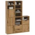 Armarios auxiliares 5 uds ODDA 40x24x79 cm Madera maciza
