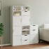 Armarios auxiliares 5 uds ODDA blanco 40x24x79 cm madera