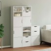 Armarios auxiliares 5 uds ODDA blanco 40x24x79 cm madera pino