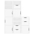 Armarios auxiliares 5 uds ODDA blanco 40x24x79 cm madera