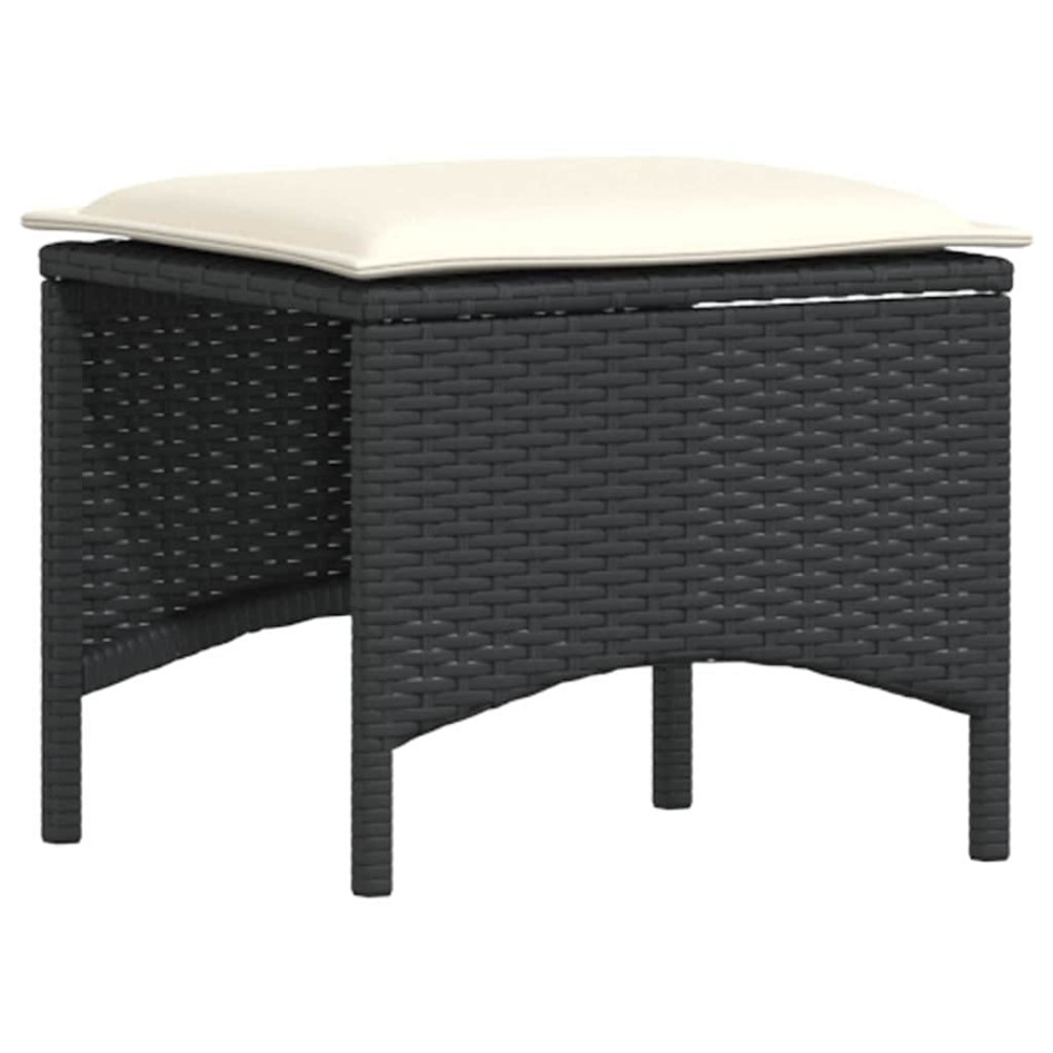 Set comedor de jardín 3 pzas con cojines ratán sintético