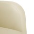 Sillón con reposabrazos color crema 54 cm cuero
