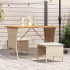 Set comedor de jardín 3 pzas con cojines ratán sintético