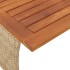 Set comedor de jardín 3 pzas con cojines ratán sintético