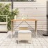 Mesa de jardín superficie de madera ratán PE negro 105x75x72