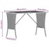 Mesa de jardín superficie de madera ratán PE negro 105x75x72
