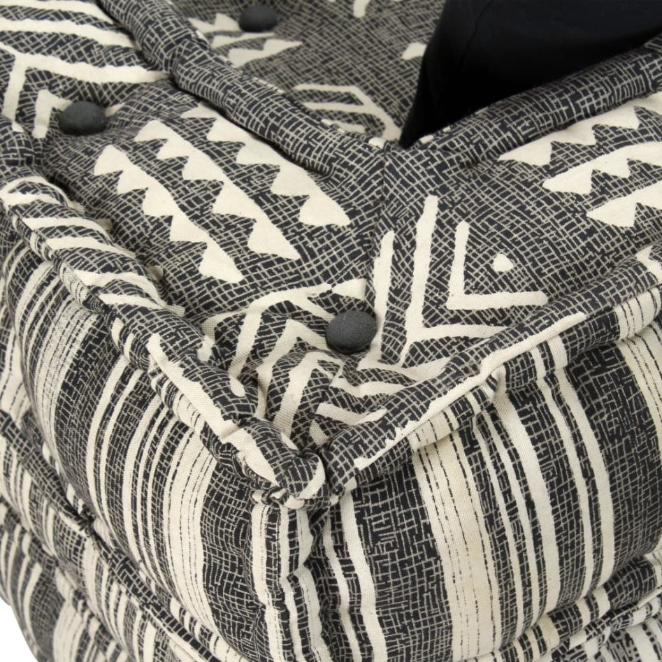 Puf modular de 2 plazas de tela de rayas