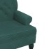 Banco con respaldo terciopelo verde oscuro 119,5x64,5x75