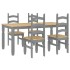 Juego de comedor Panama 5 pzas madera maciza de pino