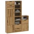 Armarios auxiliares 5 uds ODDA 40x24x79 cm Madera maciza