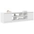 Mueble de TV de madera de ingeniería blanco 188,5x41x50