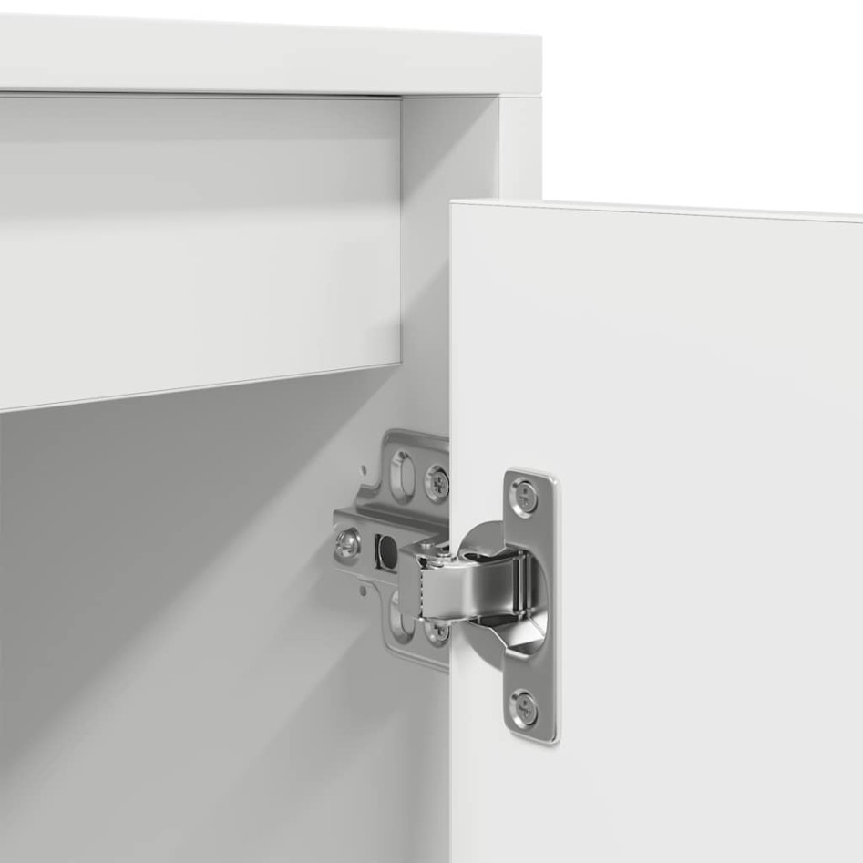 Mueble de TV de madera de ingeniería blanco 188,5x41x50