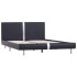 Estructura de cama sin colchón cuero sintética negra 135x190