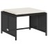 Set de muebles de jardín 5 pzas y cojines apilables