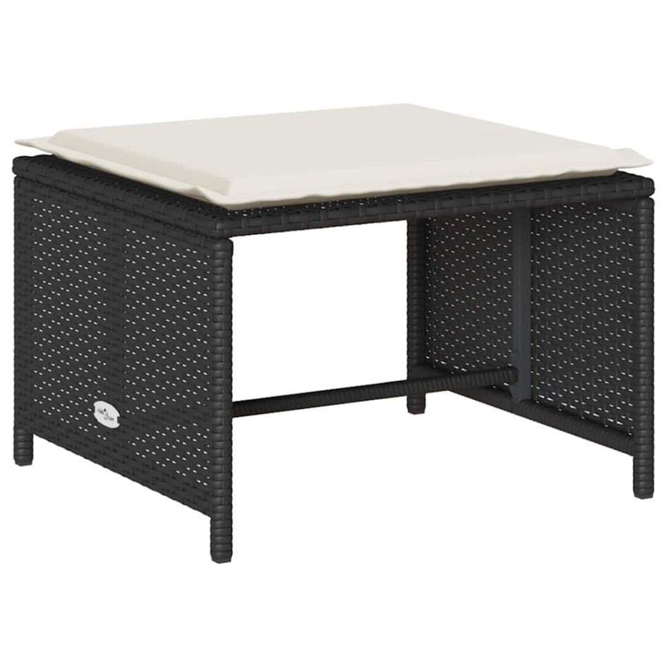 Set de muebles de jardín 5 pzas y cojines apilables