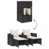Set de muebles de jardín 5 pzas y cojines apilables