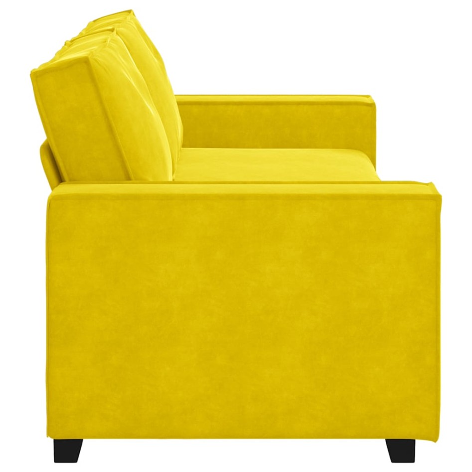 Sofá de 3 plazas terciopelo amarillo 180