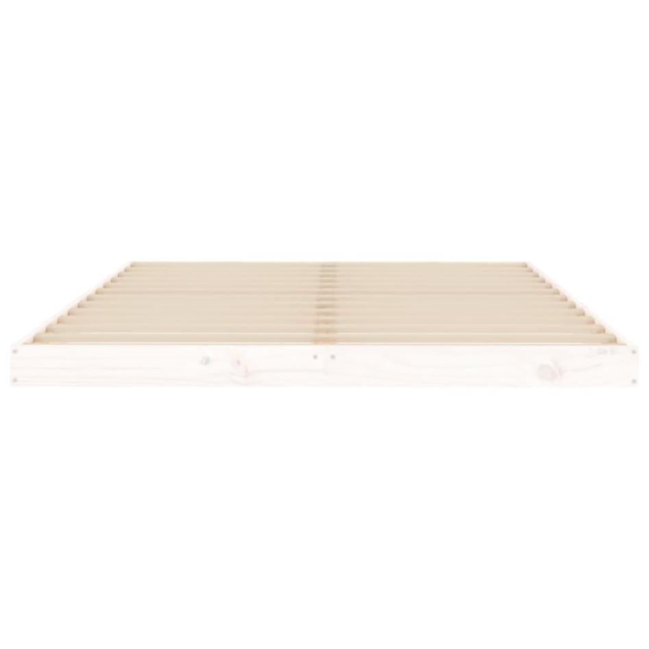 Estructura de cama madera maciza de pino blanco 135x190