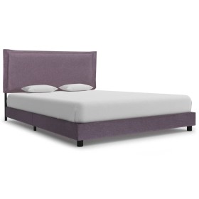 Estructura de cama sin colchón tela taupe 135x190