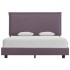 Estructura de cama sin colchón tela taupe 135x190