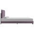 Estructura de cama sin colchón tela taupe 135x190