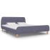 Estructura de cama sin colchón de tela gris claro 150x200
