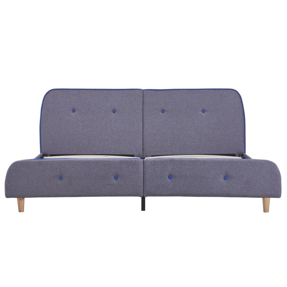 Estructura de cama sin colchón de tela gris claro 150x200