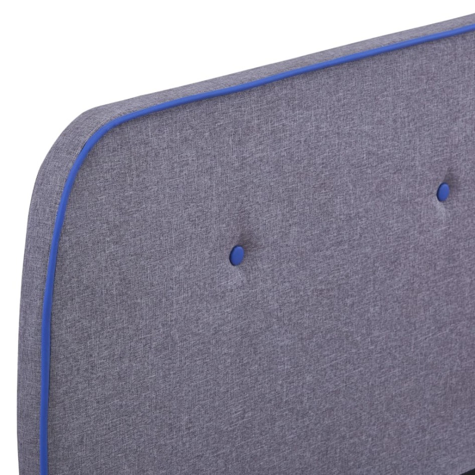 Estructura de cama sin colchón de tela gris claro 150x200