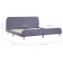 Estructura de cama sin colchón de tela gris claro 150x200