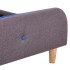 Estructura de cama sin colchón Tela topo 150x200