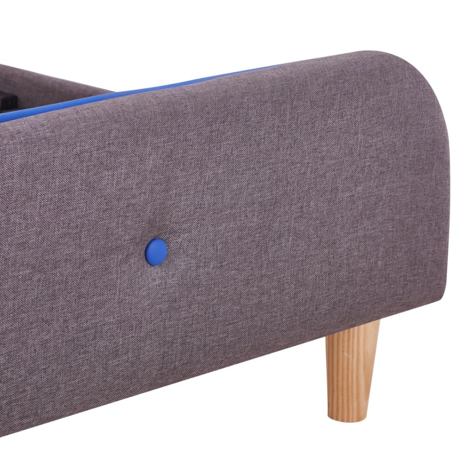 Estructura de cama sin colchón Tela topo 150x200