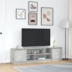 Mueble de TV gris hormigón 188,5x41x50 cm madera de ingeniería