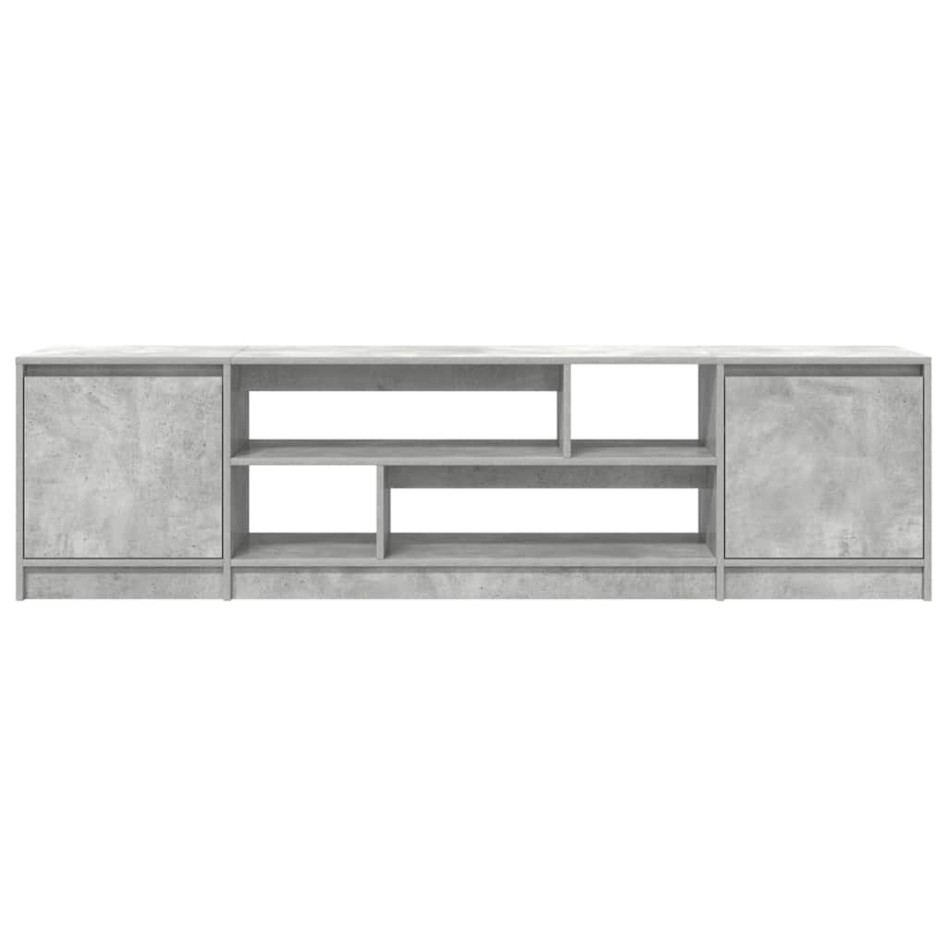 Mueble de TV gris hormigón 188,5x41x50 cm madera de
