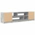 Mueble de TV gris hormigón 188,5x41x50 cm madera de