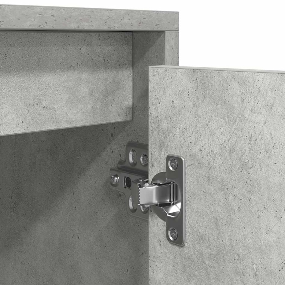 Mueble de TV gris hormigón 188,5x41x50 cm madera de