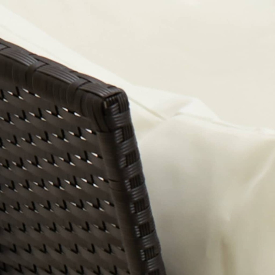 Set de sofás de jardín con cojines 3 pzas ratán sintético