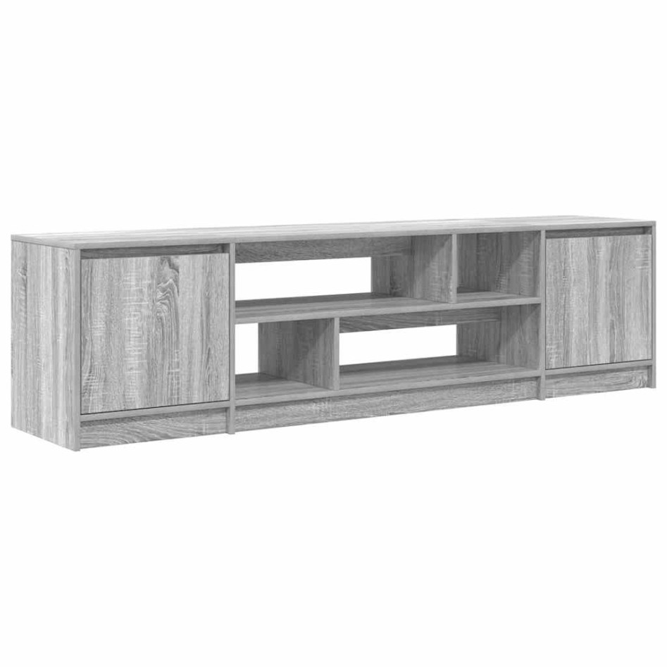 Mueble de TV Sonoma gris 188,5x41x50 cm madera de