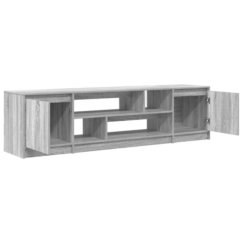 Mueble de TV Sonoma gris 188,5x41x50 cm madera de
