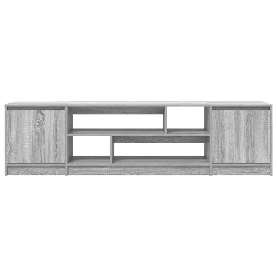 Mueble de TV Sonoma gris 188,5x41x50 cm madera de