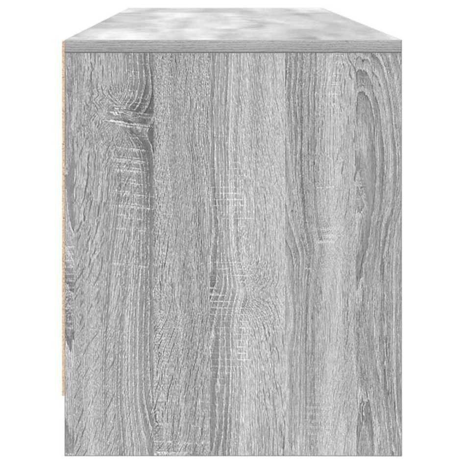 Mueble de TV Sonoma gris 188,5x41x50 cm madera de