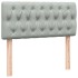 Cama box spring con colchón terciopelo gris claro 90x210
