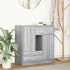 Aparador con cajones y puertas gris Sonoma 70,5x34x74,5