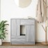 Aparador con cajones y puertas gris Sonoma 70,5x34x74,5